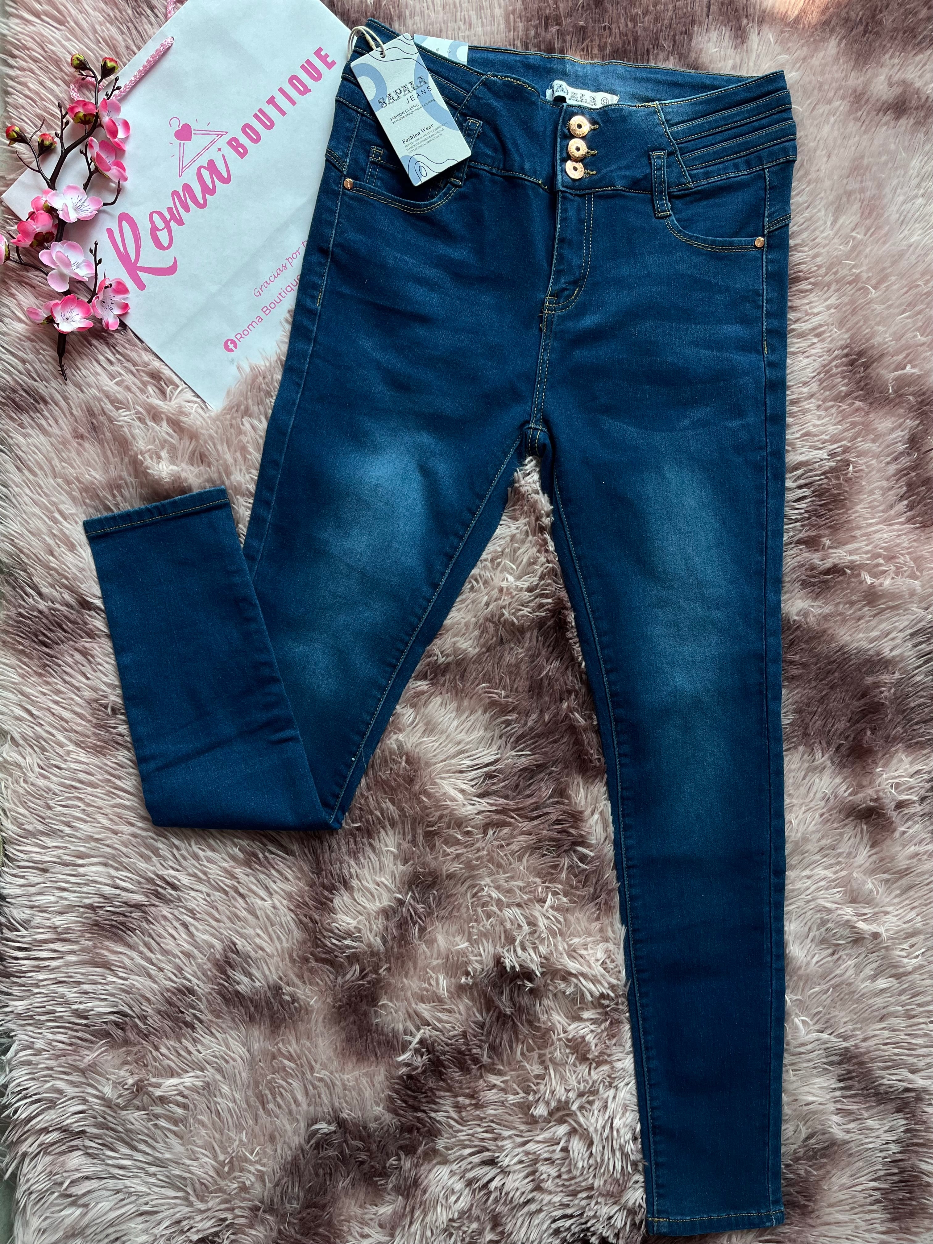 Jeans skinny sin bolsa