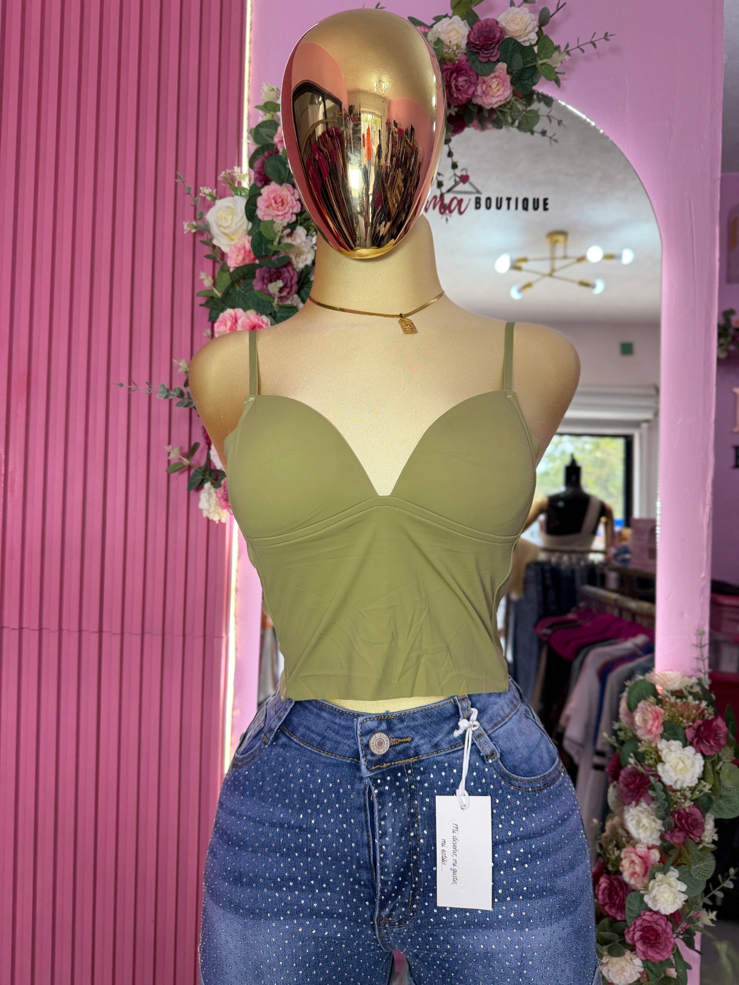 Top sin costura con copa