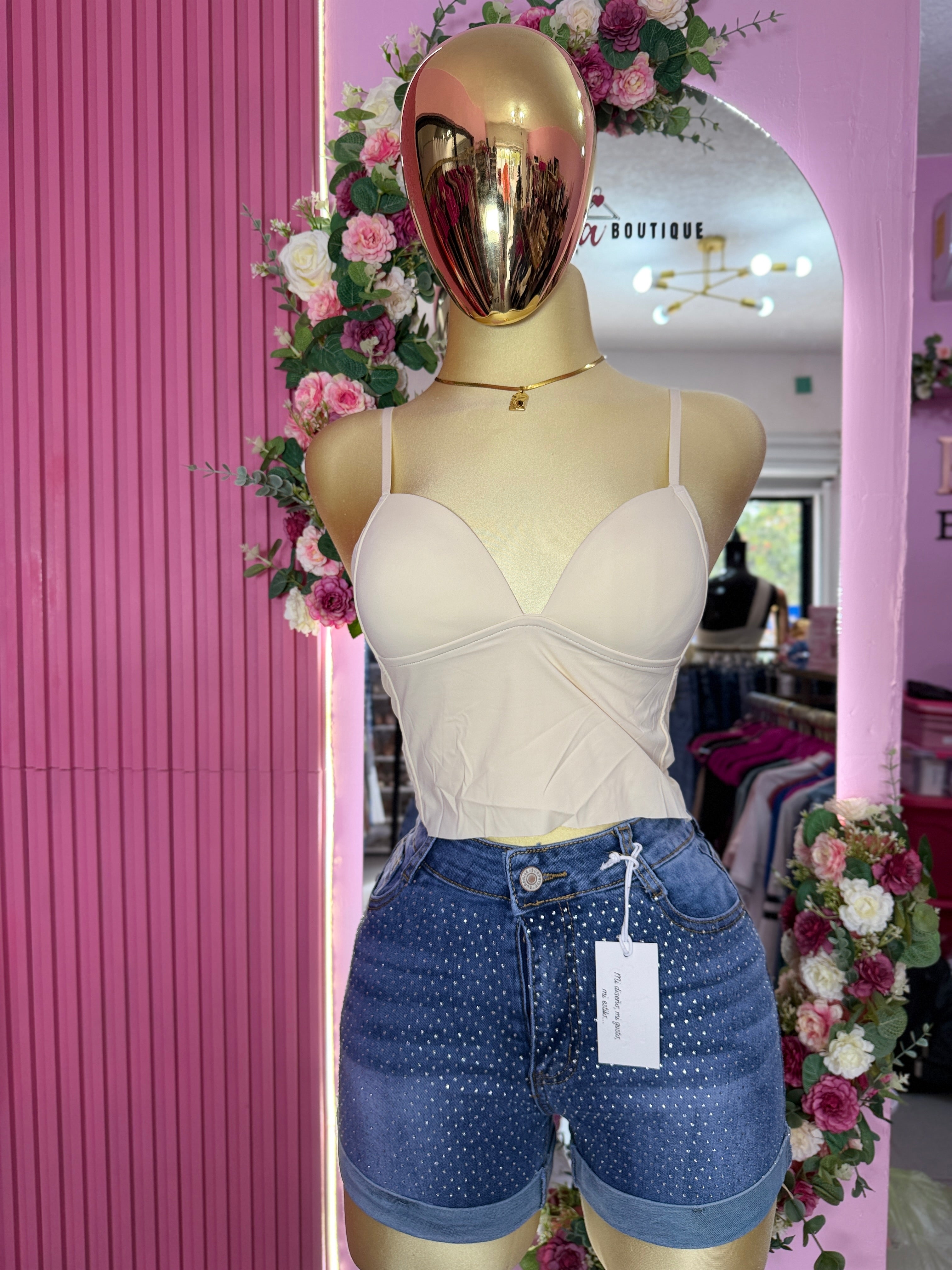 Top sin costura con copa