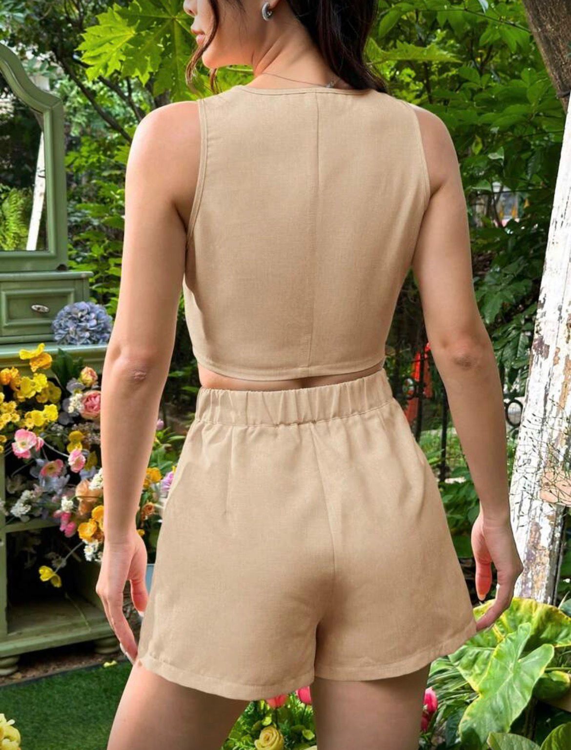 Conjunto de short con chaleco