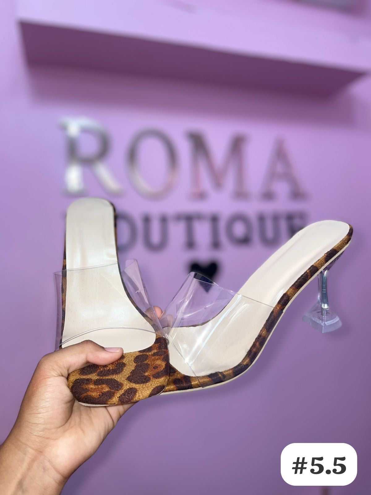 Zapatillas transparentes animal print