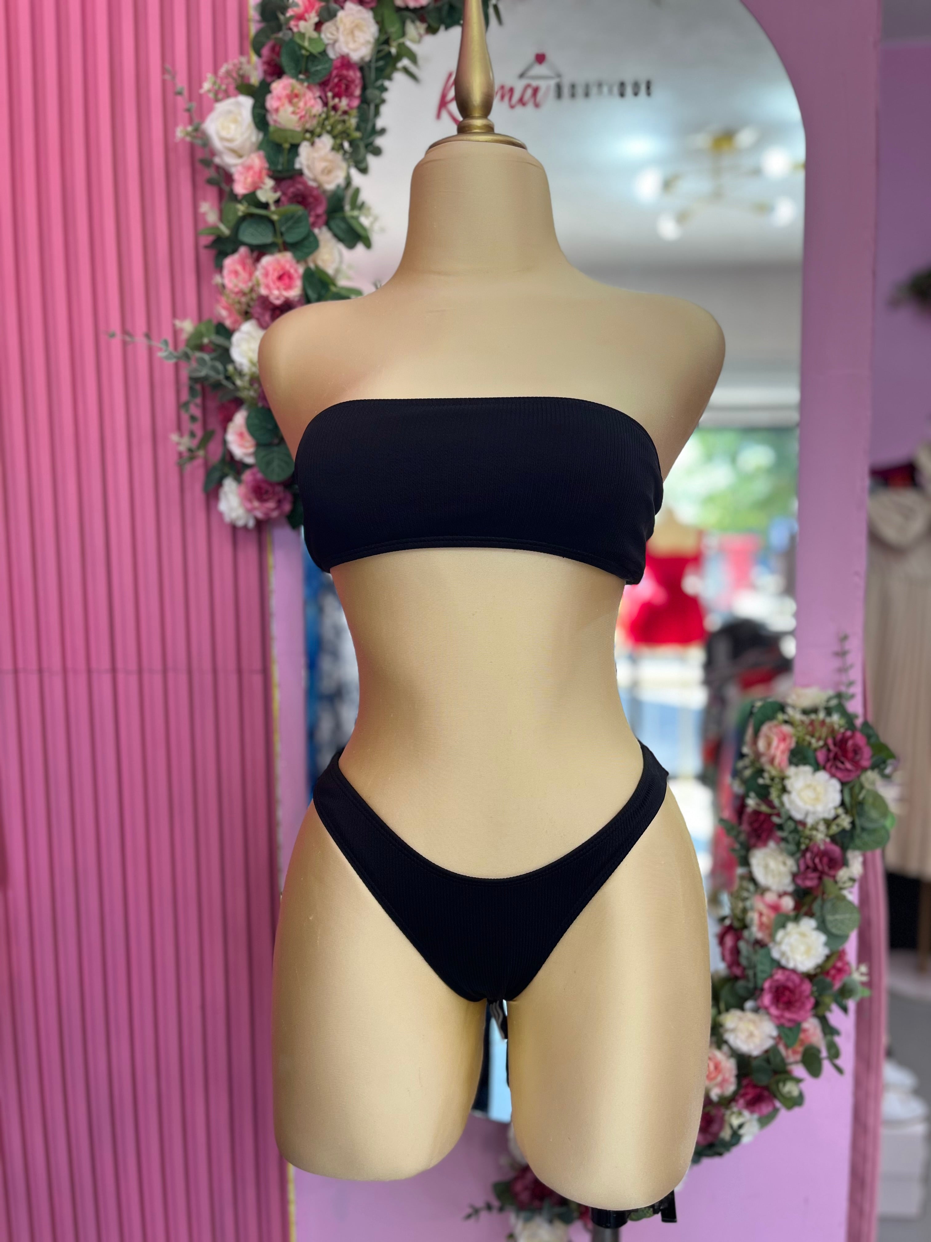 Traje de baño de 2 piezas negro