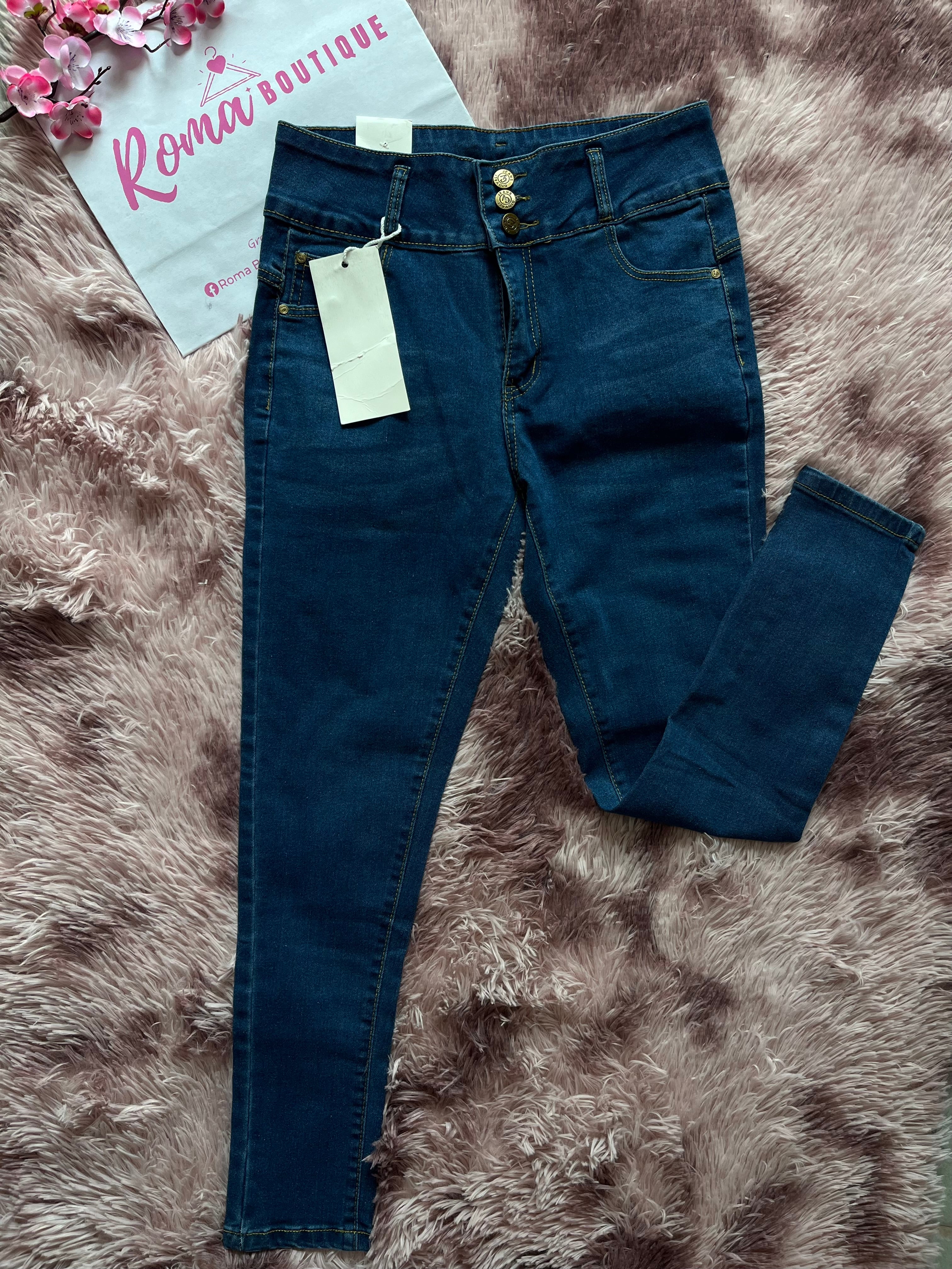 Jeans skinny sin bolsa claro