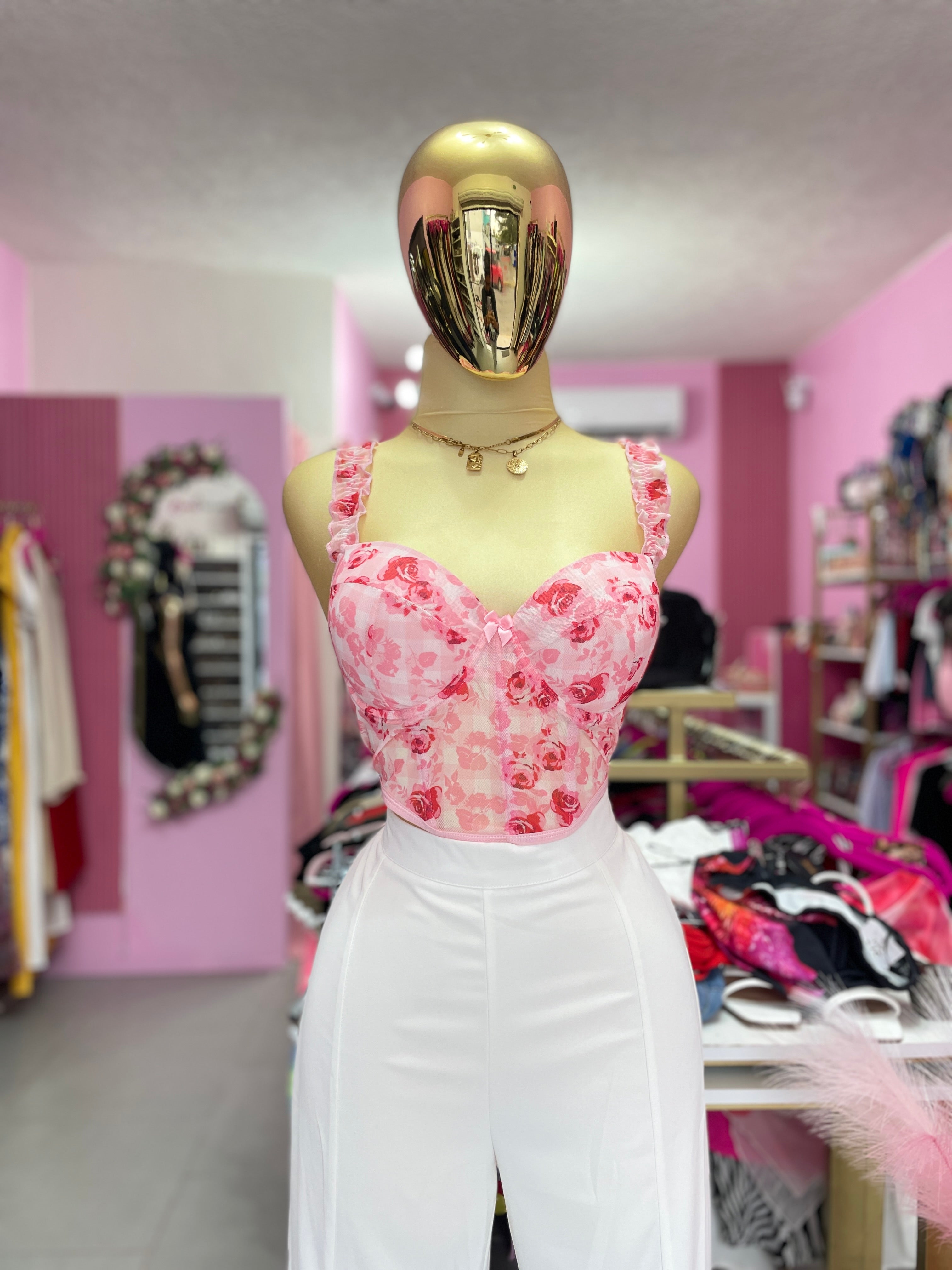 Corset con diseños de Rosa