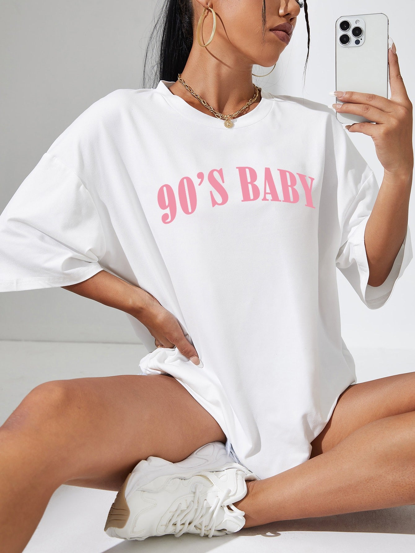 Playera dama 90’s baby oversize