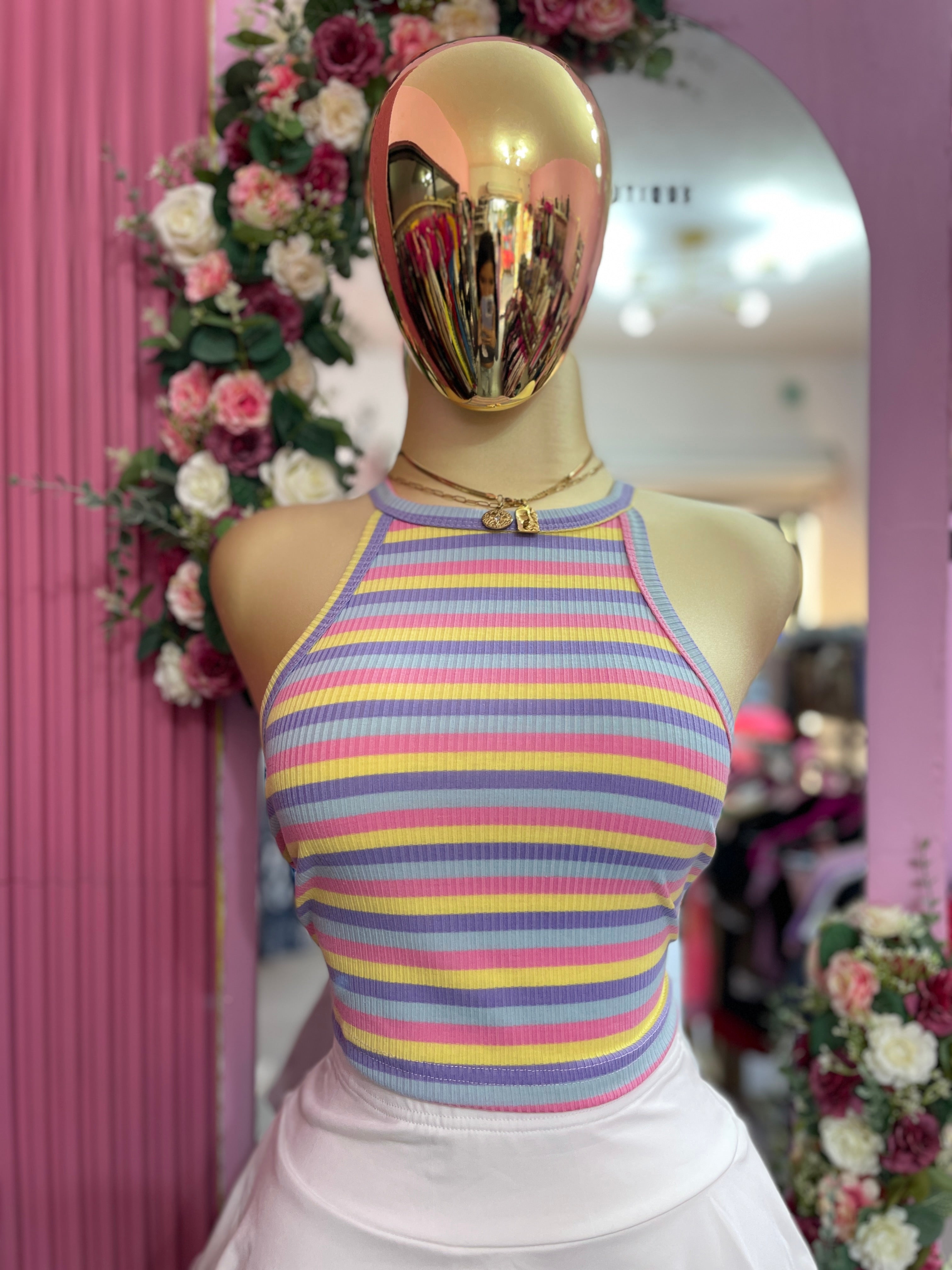 Top con diseño de rayas