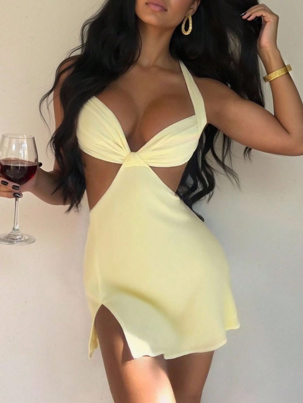 Vestido con abertura