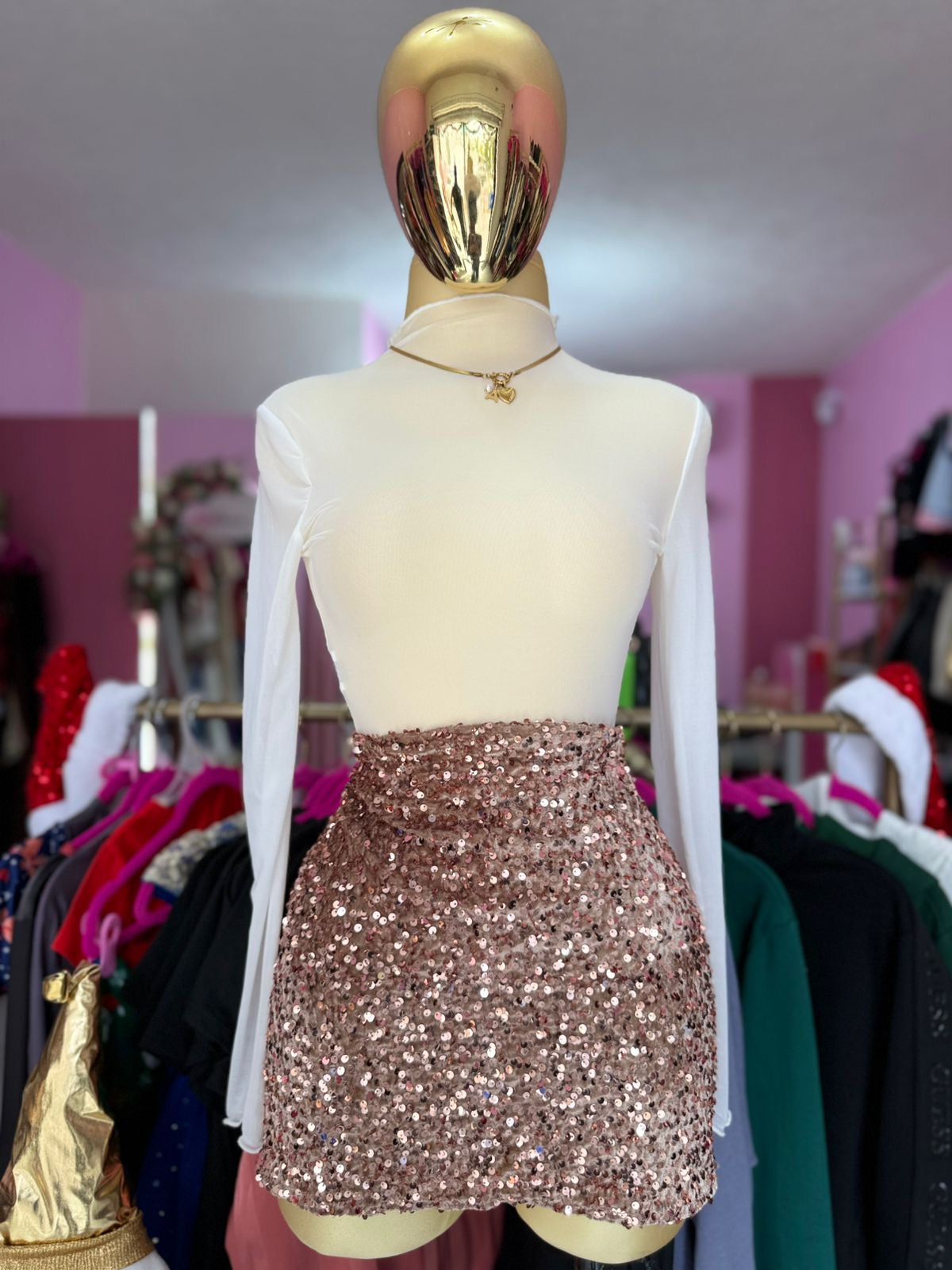 Falda de lentejuelas