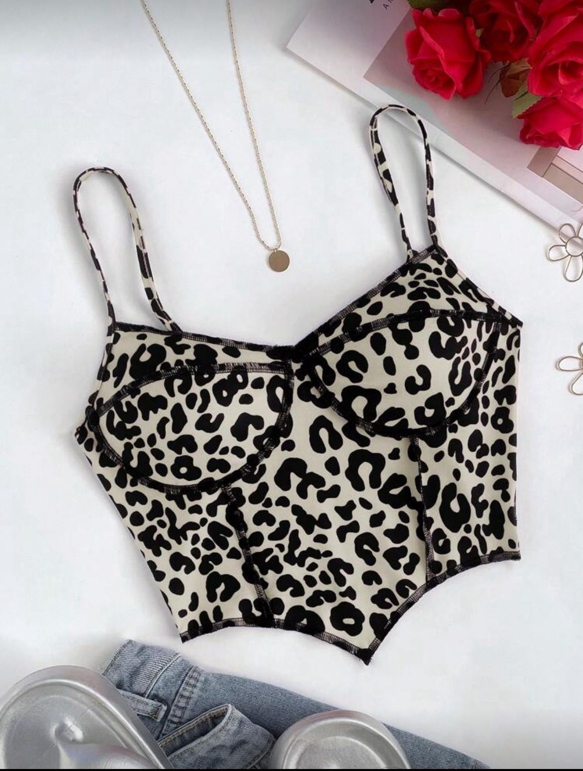 Top casual de animal print