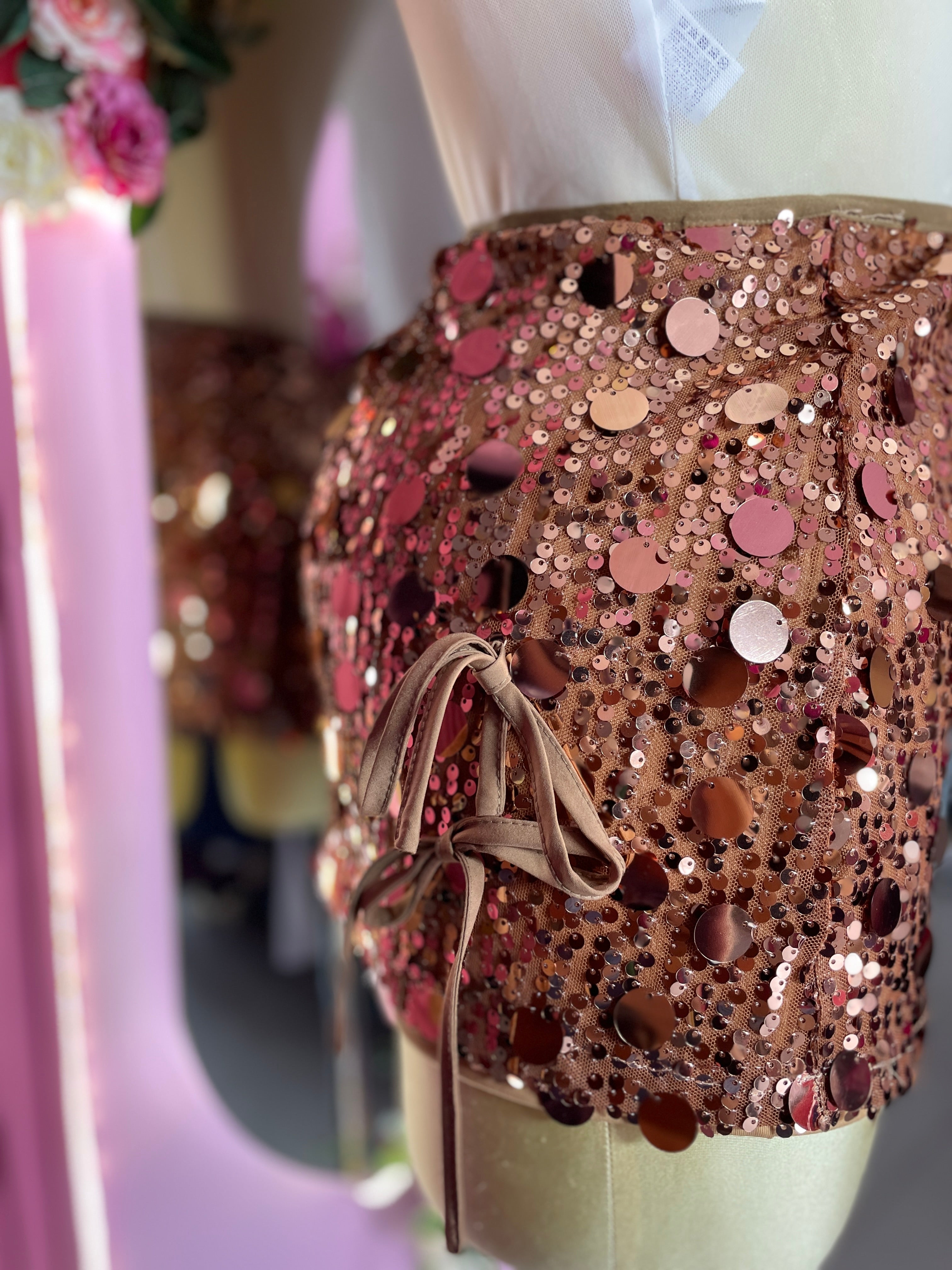 Falda Short de lentejuelas