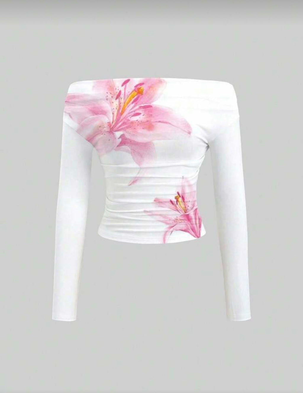 Blusa manga larga hombros descubiertos