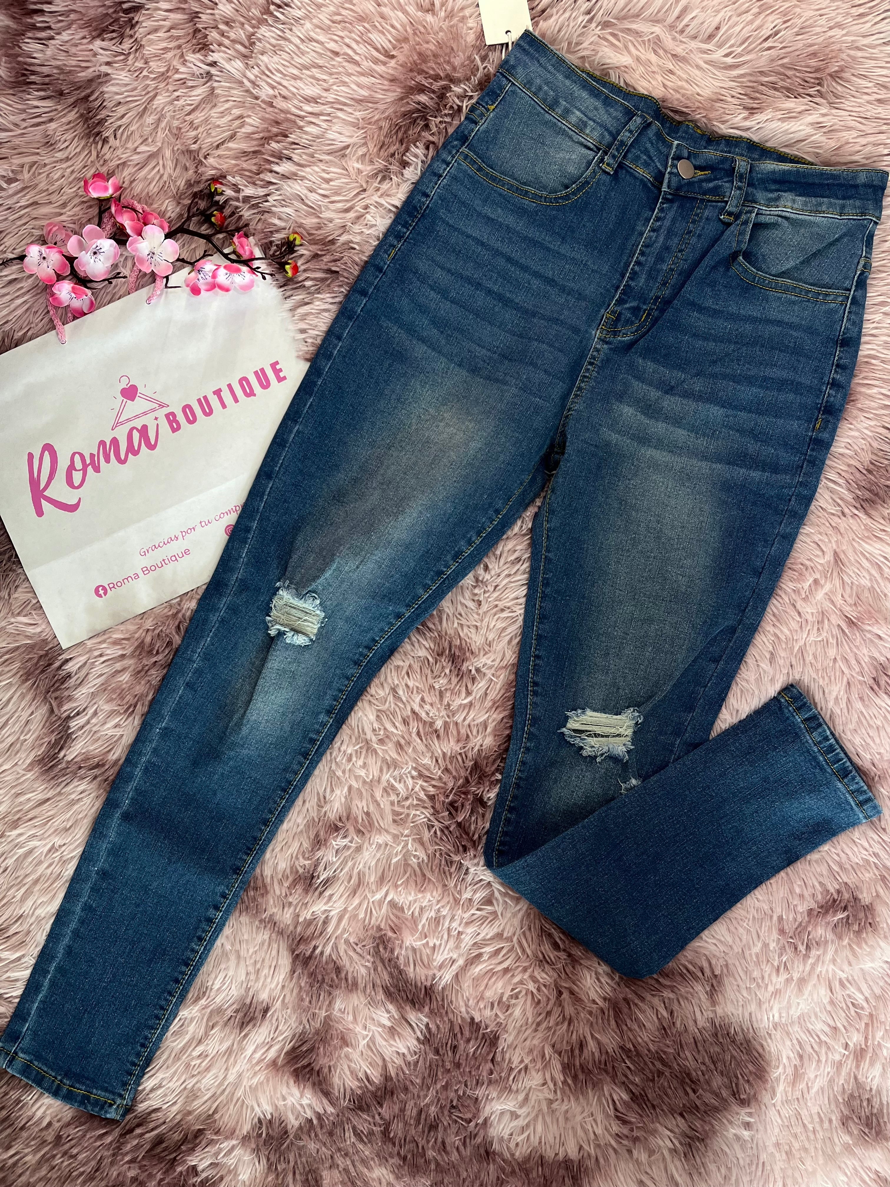 Jeans skinny rasgado