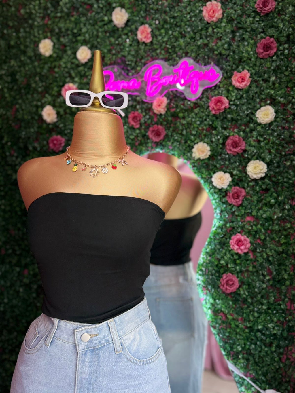 Top strapless casuales