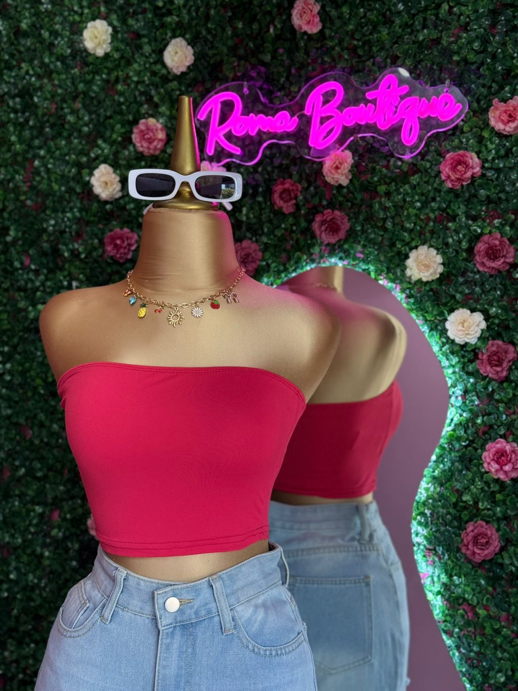 Top strapless casuales