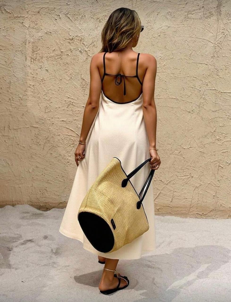 Vestido casual escote V