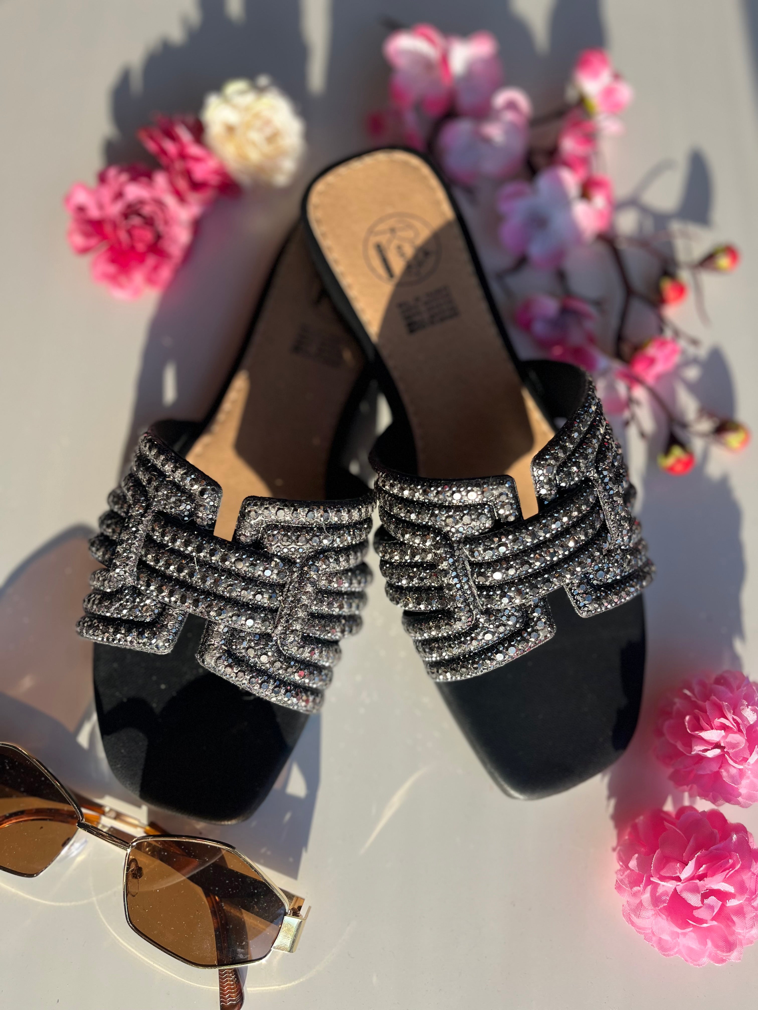 Sandalias con brillos