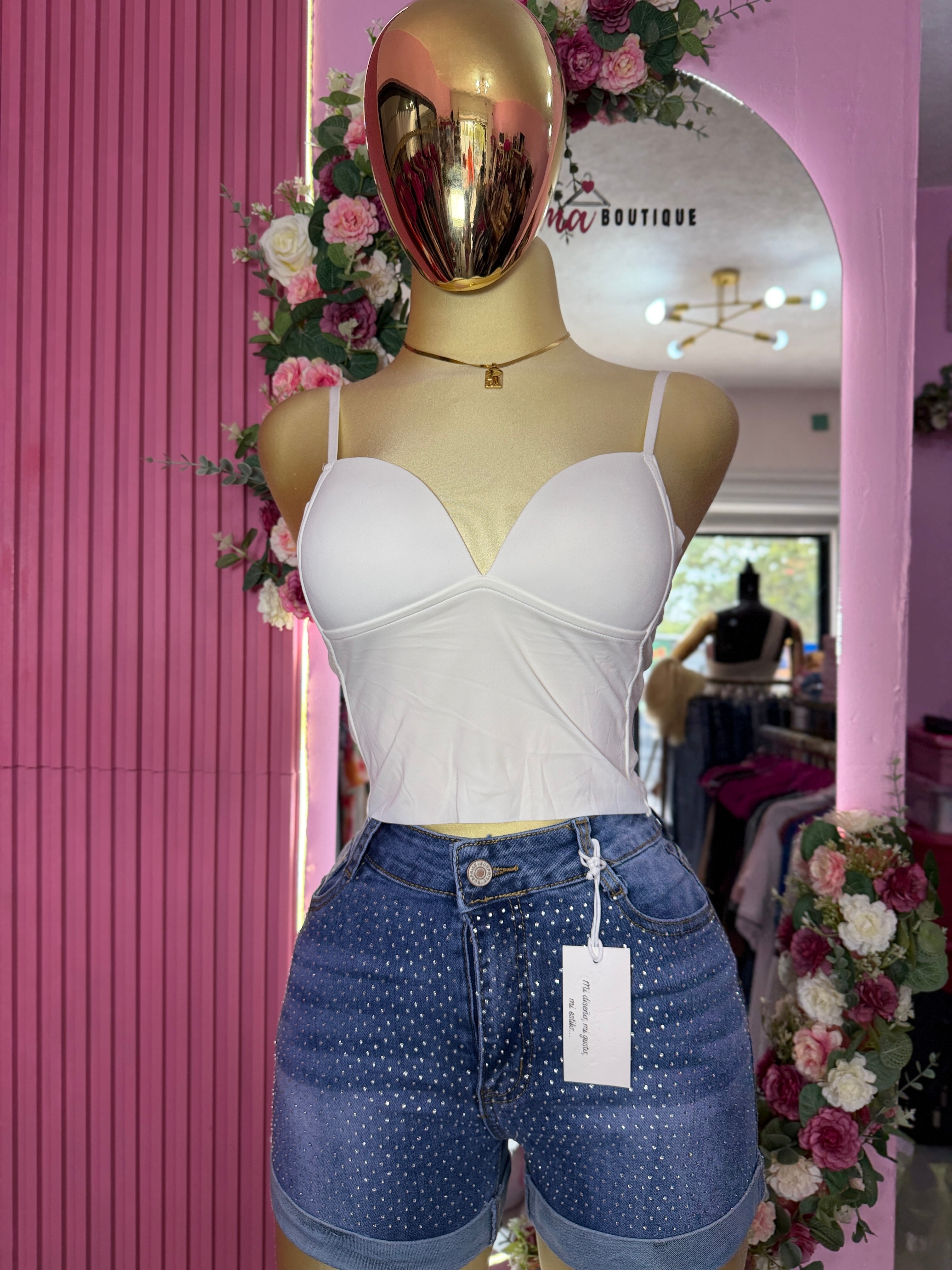 Top sin costura con copa