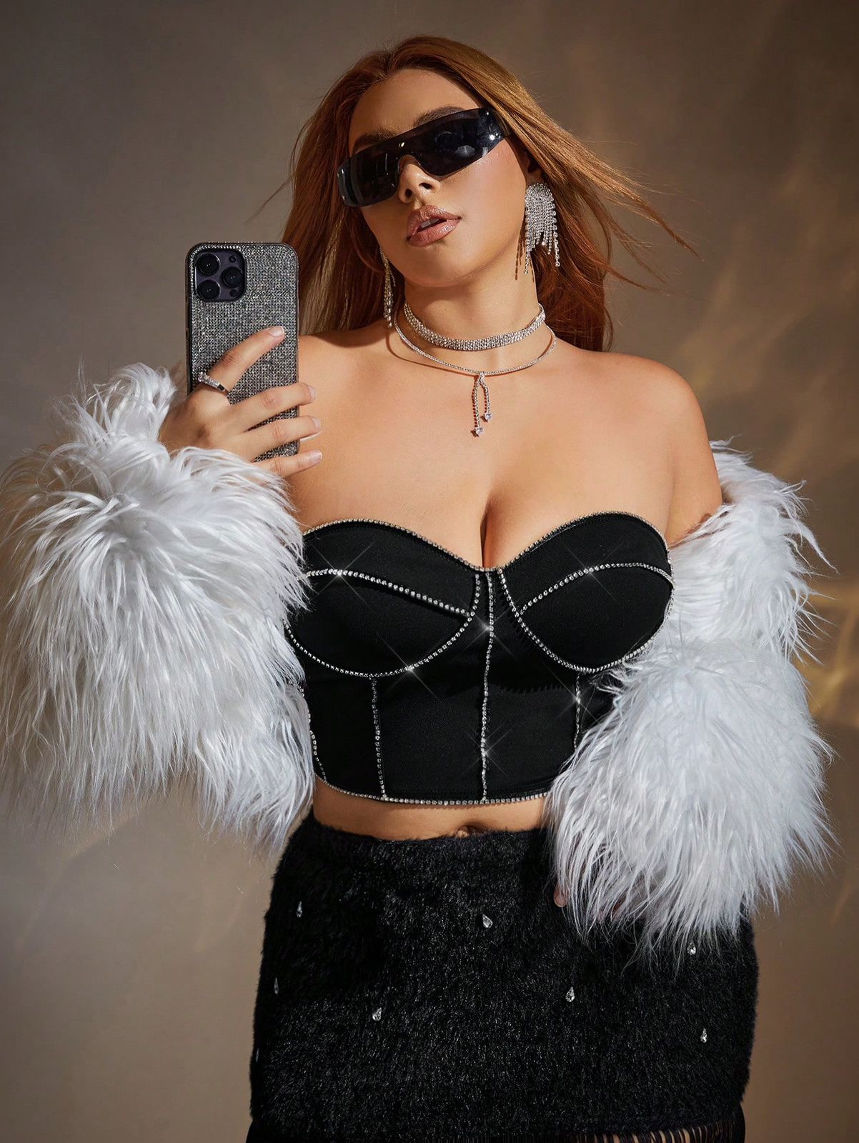 Top con brillos  casual