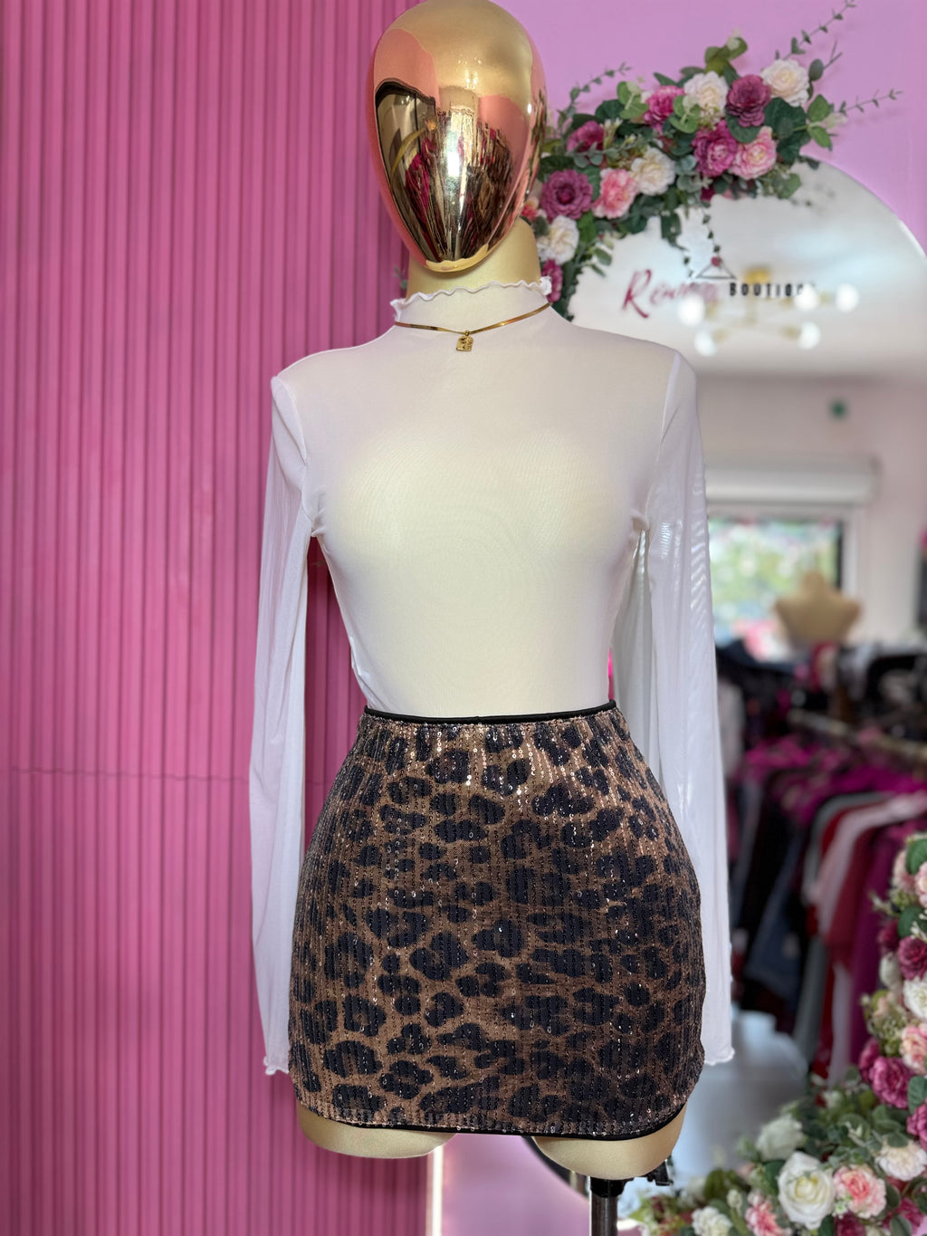 Falda de animal print