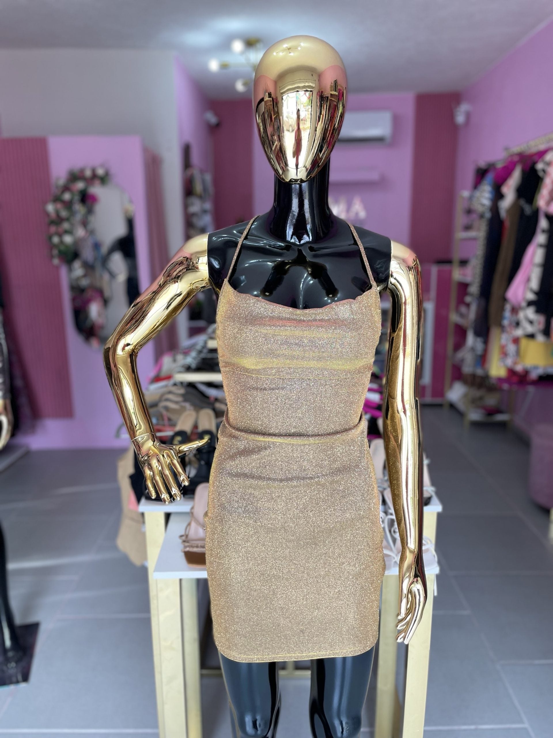 Vestido corto brillante